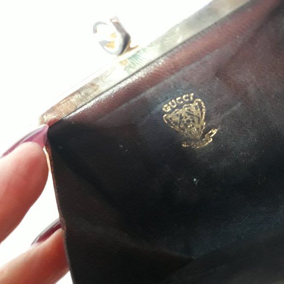 GUCCI 1980's Black Coin Wallet Small - Picture 10 of 15